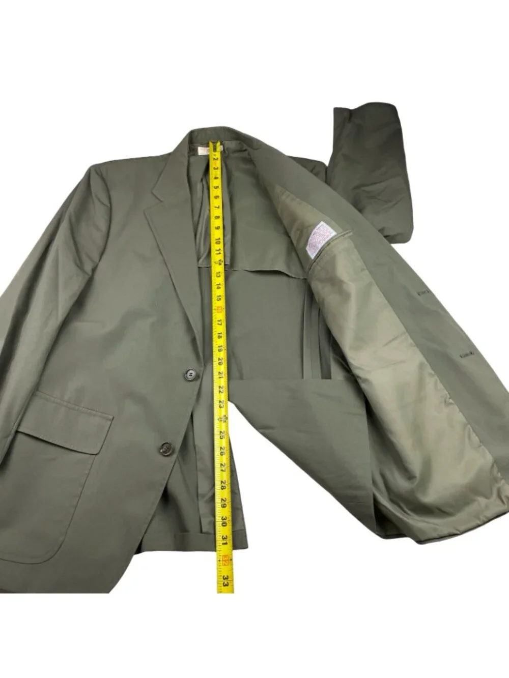 VTG Brooks Brothers Men’s 100% Cotton 3/2 Roll Chino Blazer Green • USA • 42R